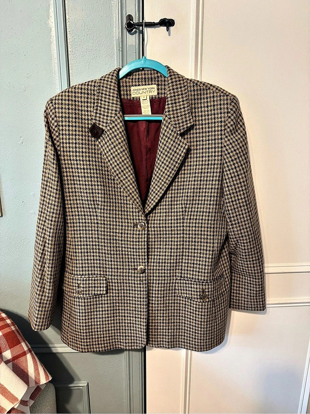 Jones New York Country Houndstooth Blazer Size 16
